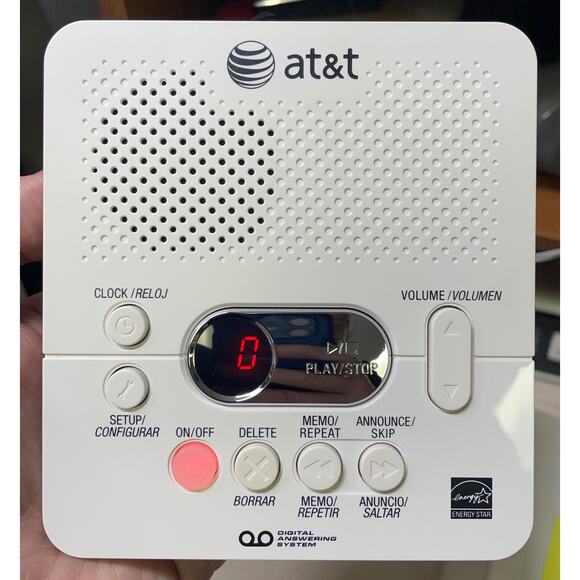 AT&T Answering Machine with Time/Date Stamp - Complete Works Fine, Clean Cond. - Picture 2 of 6